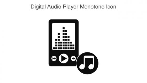 Digital Audio Player Monotone Icon In Powerpoint Pptx Png And Editable Eps Format