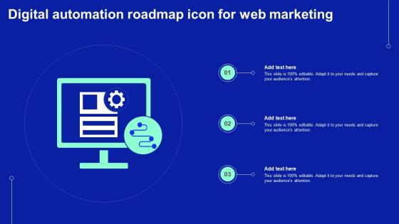 Digital Automation Roadmap Icon For Web Marketing