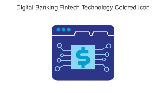 Digital Banking Fintech Technology Colored Icon In Powerpoint Pptx Png And Editable Eps Format