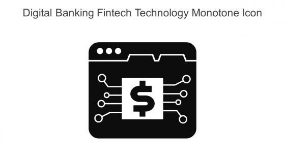 Digital Banking Fintech Technology Monotone Icon In Powerpoint Pptx Png And Editable Eps Format