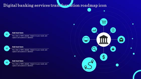 Digital Banking Services Transformation Roadmap Icon