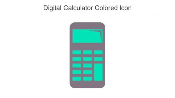 Digital Calculator Colored Icon In Powerpoint Pptx Png And Editable Eps Format