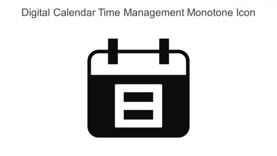 Digital Calendar Time Management Monotone Icon In Powerpoint Pptx Png And Editable Eps Format