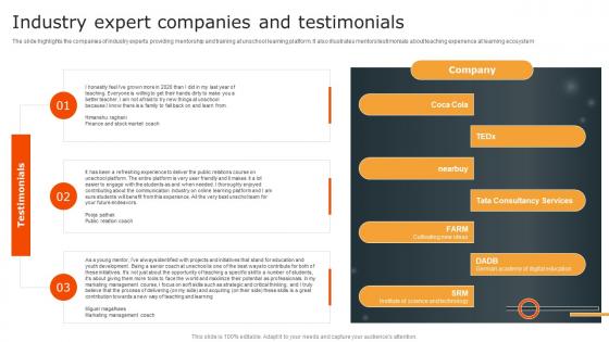 Digital Certification Company Profile Industry Expert Companies And Testimonials CP SS V