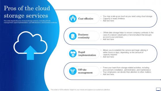 Digital Cloud It Pros Of The Cloud Storage Services Ppt Slides Inspiration