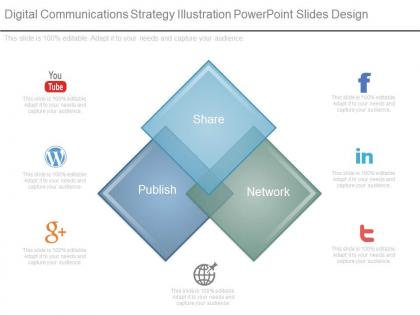 Digital communications strategy illustration powerpoint slides design