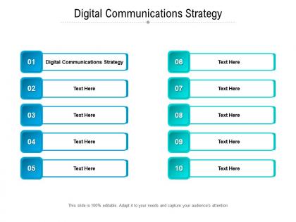 Digital communications strategy ppt powerpoint presentation summary cpb