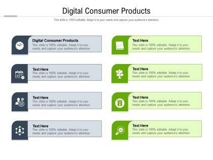 Digital consumer products ppt powerpoint presentation slides infographics cpb