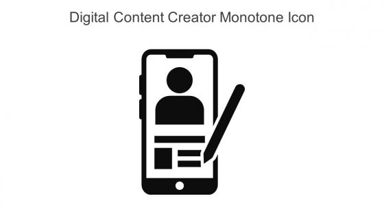 Digital Content Creator Monotone Icon In Powerpoint Pptx Png And Editable Eps Format