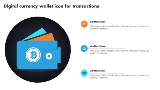 Digital Currency Wallet Icon For Transactions