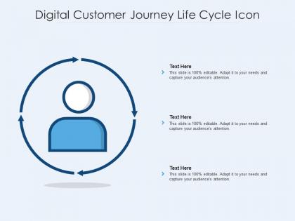 Digital customer journey life cycle icon