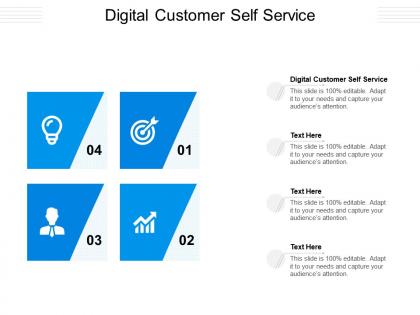 Digital customer self service ppt powerpoint presentation show layout cpb