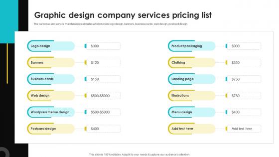Digital Design Studio Graphic Design Company Services Pricing List BP SS V