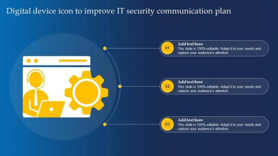 Digital Device Icon To Improve It Security Communication Plan