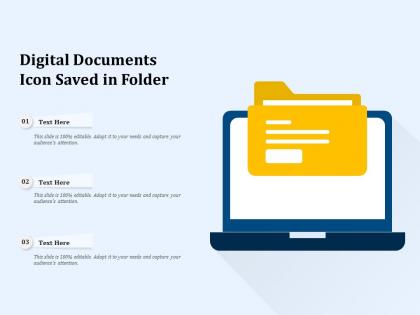 Digital documents icon saved in folder
