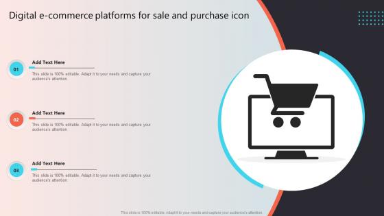 Digital E-Commerce Platforms For Sale And Purchase Icon