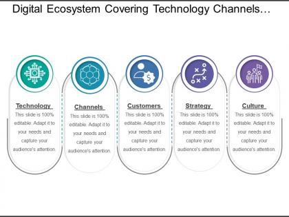 Digital ecosystem covering technology channels customers strategy and culture