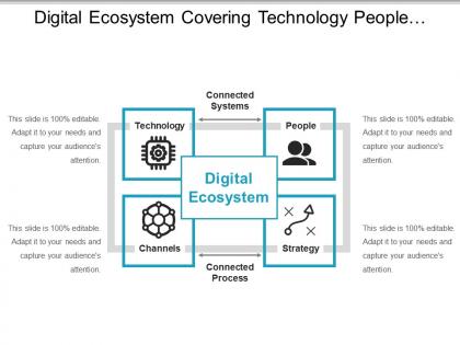 Digital ecosystem covering technology people strategy and channels