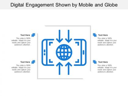 Digital engagement shown by mobile and globe