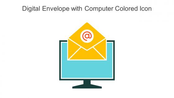 Digital Envelope With Computer Colored Icon In Powerpoint Pptx Png And Editable Eps Format