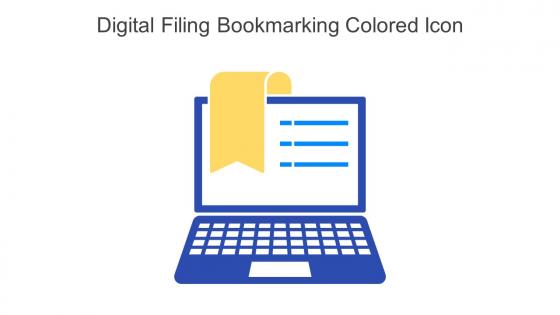 Digital Filing Bookmarking Colored Icon In Powerpoint Pptx Png And Editable Eps Format