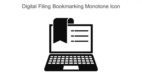 Digital Filing Bookmarking Monotone Icon In Powerpoint Pptx Png And Editable Eps Format