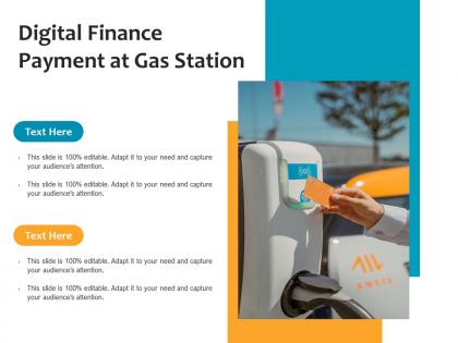 Digital finance payment at gas station