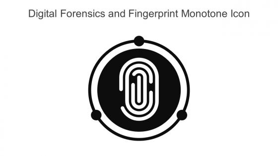 Digital Forensics And Fingerprint Monotone Icon In Powerpoint Pptx Png And Editable Eps Format