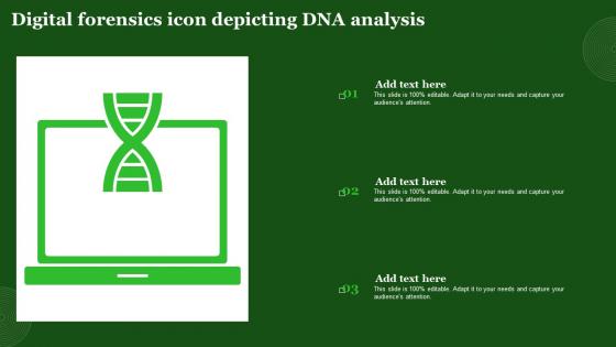 Digital Forensics Icon Depicting DNA Analysis