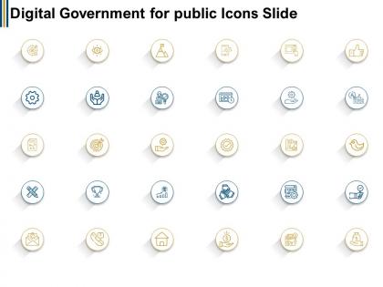 Digital government for public icons slide ppt powerpoint presentation slides slideshow