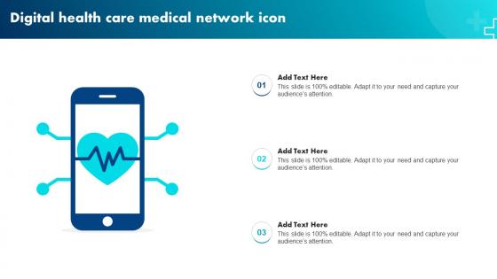 Digital Health Care Medical Network Icon