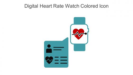 Digital Heart Rate Watch Colored Icon In Powerpoint Pptx Png And Editable Eps Format