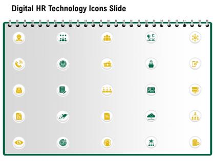 Digital hr technology icons slide ppt powerpoint presentation infographics templates