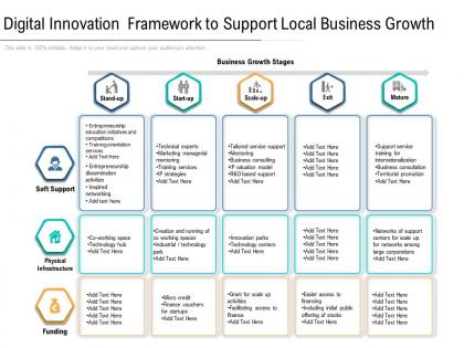 Digital innovation framework to support local business growth