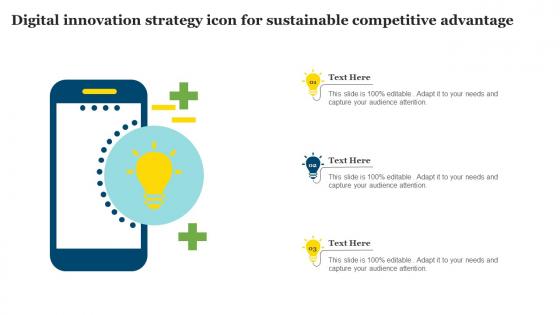 Digital Innovation Strategy Icon For Sustainable Competitive Advantage