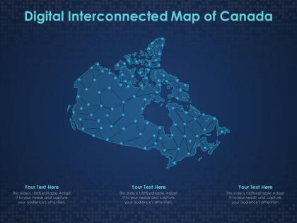 Digital interconnected map of canada