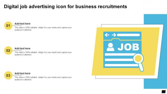 Digital Job Advertising Icon For Business Recruitments