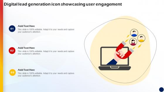 Digital Lead Generation Icon Showcasing User Engagement