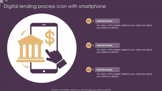 Digital Lending Process Icon With Smartphone