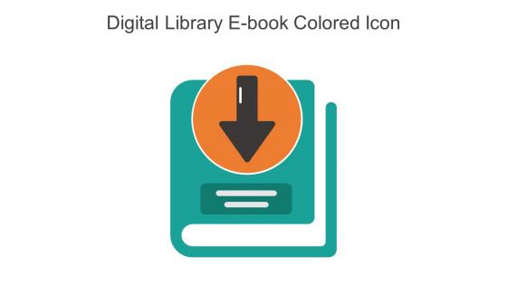 Digital Library E Book Colored Icon In Powerpoint Pptx Png And Editable Eps Format