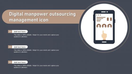 Digital Manpower Outsourcing Management Icon