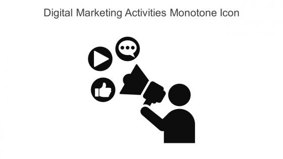 Digital Marketing Activities Monotone Icon In Powerpoint Pptx Png And Editable Eps Format