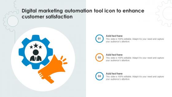 Digital Marketing Automation Tool Icon To Enhance Customer Satisfaction