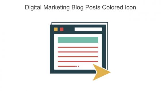 Digital Marketing Blog Posts Colored Icon In Powerpoint Pptx Png And Editable Eps Format