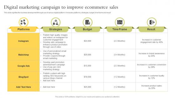Digital Marketing Campaign To Improve Ecommerce Sales