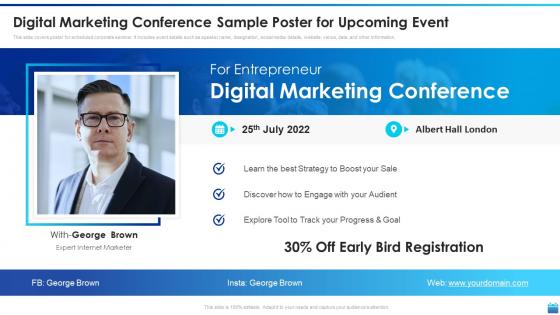 Digital Marketing Conference Corporate Event Communication Plan