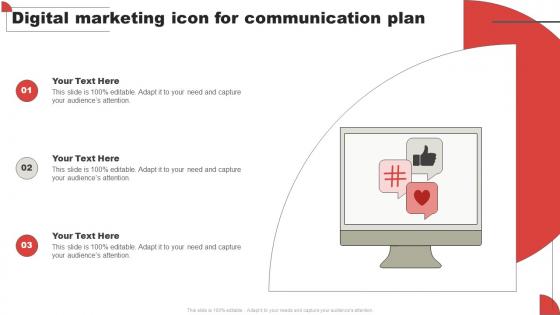 Digital Marketing Icon For Communication Plan