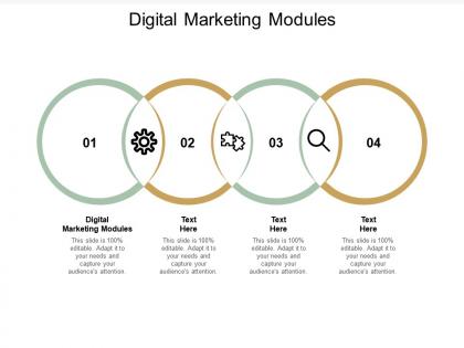 Digital marketing modules ppt powerpoint presentation gallery slides cpb