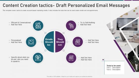 Digital marketing playbook content creation tactics draft personalized email messages