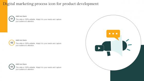 Digital Marketing Process Icon For Product Development